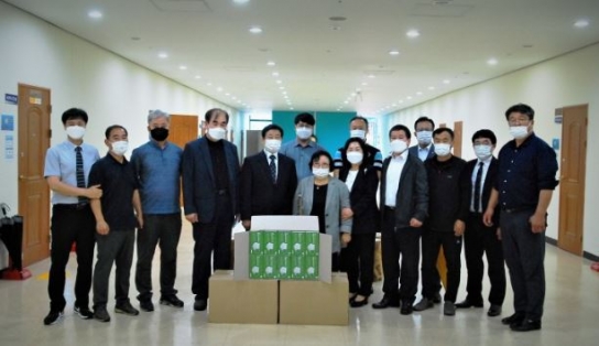 한일장신대, 지역 교회에 마스크 10만장 전달